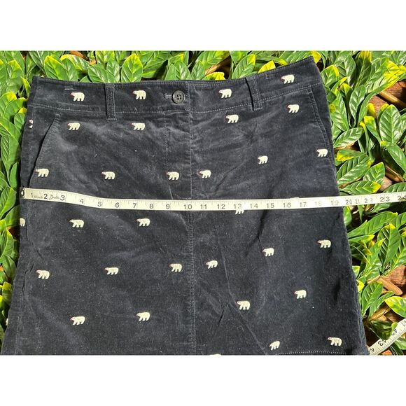 Talbots Blue Cordoery Polar Bear Print Mini Skirt Size 12P - Picture 6 of 7